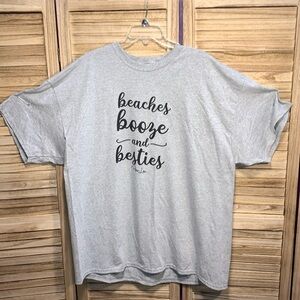 Port & Company "beaches booze and besties" Short Sleeve T-Shirt Size 3X